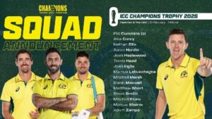 Australia Announces Squad for ICC Champions Trophy 2025